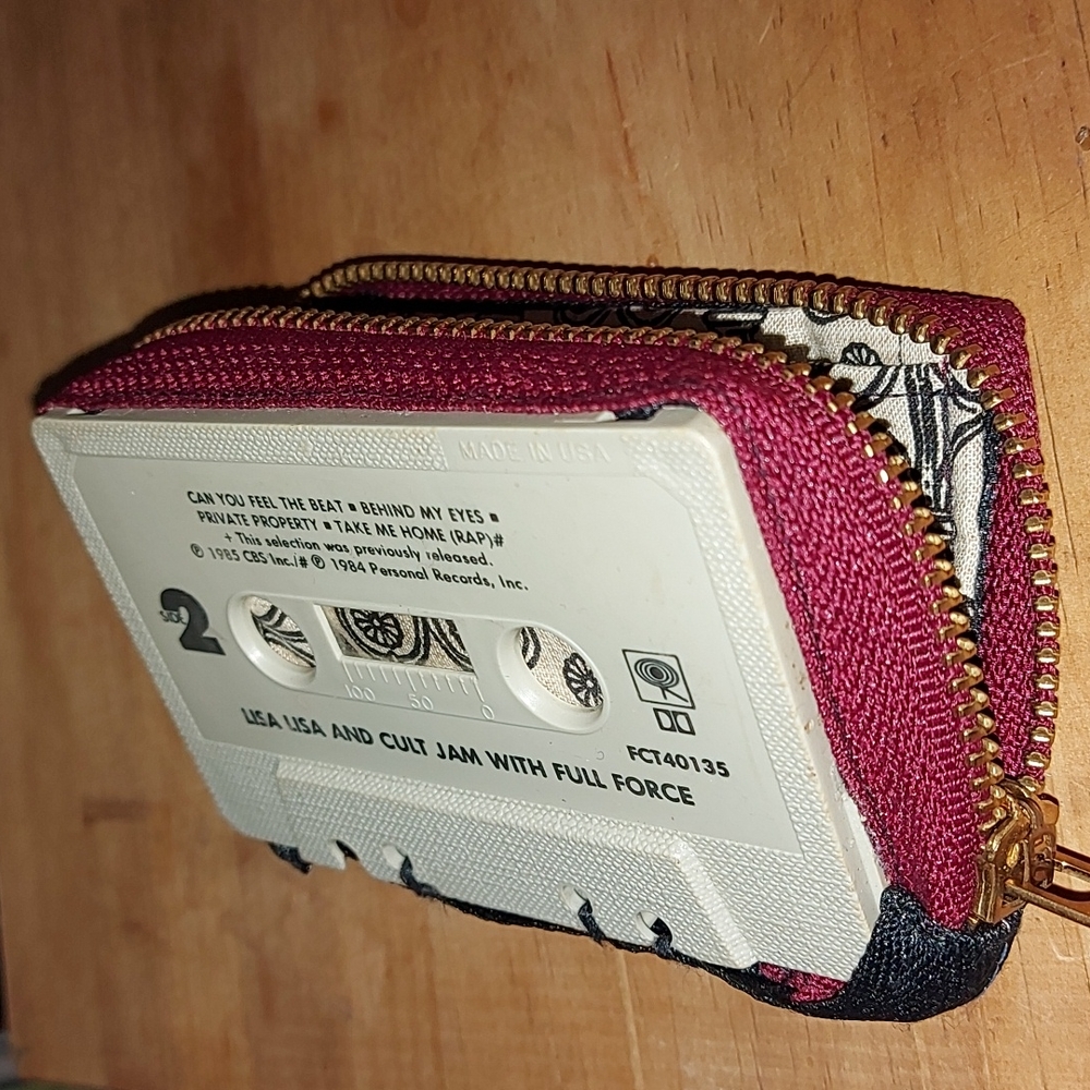 Vintage Cassette Tape Wallet - Red